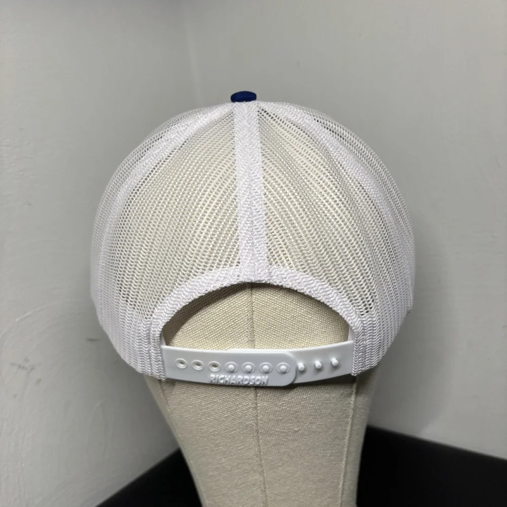 Big Fish Trucker Hat Snapback‎ Cap Blue White Adult OSFM Fishing Richardson Mesh